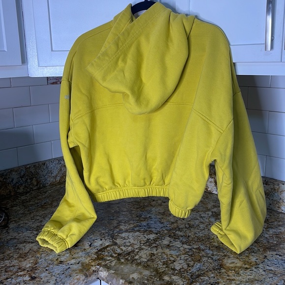 Alo size medium 3/4 zip hoodie Chartreuse - Picture 2 of 4